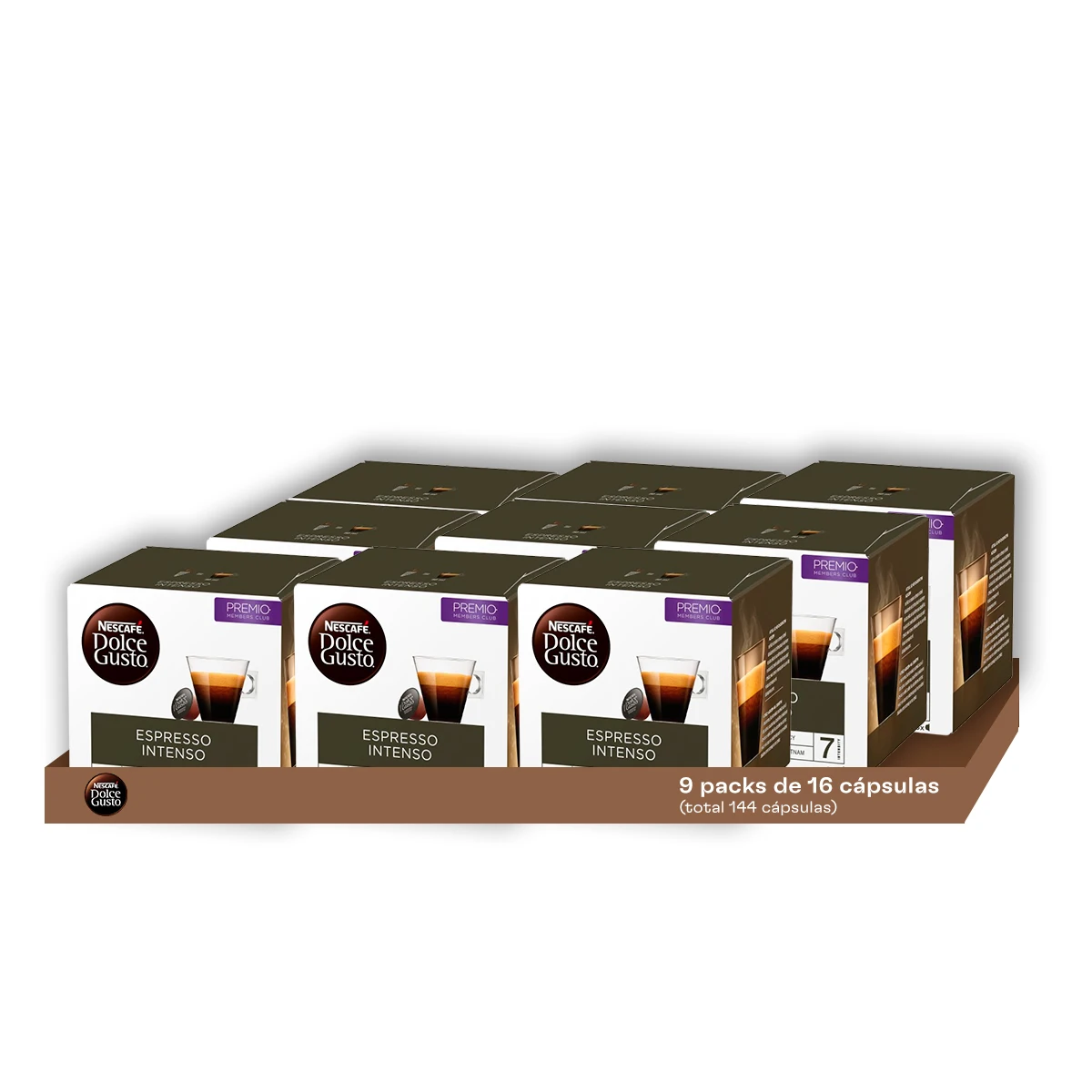 Dolce Gusto - Pack Especial Espresso Intenso (144 Unidades) | Sumérgete en un Sabor Completo y Envolvente con Aromas Picantes y una Crema Generosa, el Espresso que Despierta Todos tus Sentidos en Cada Sorbo