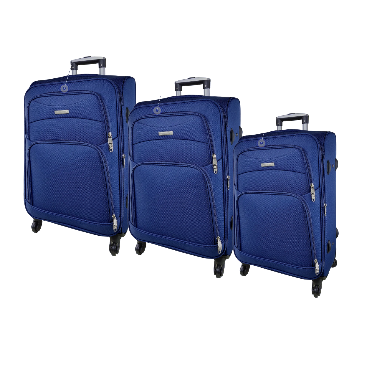 Maleta de Lona con 4 ruedas 360° y Código de Seguridad. ¡Equipaje ideal para Viajes en cortos y largos en avión! Color AZUL OSCURO