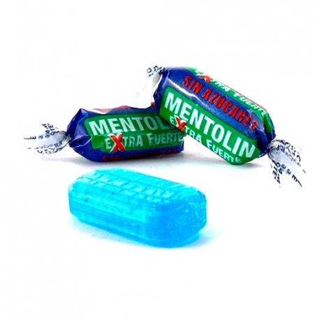 CARAMELOS MENTOLIN MENTA EXTRA FUERTE SIN AZUCAR BOLSA 1KG.