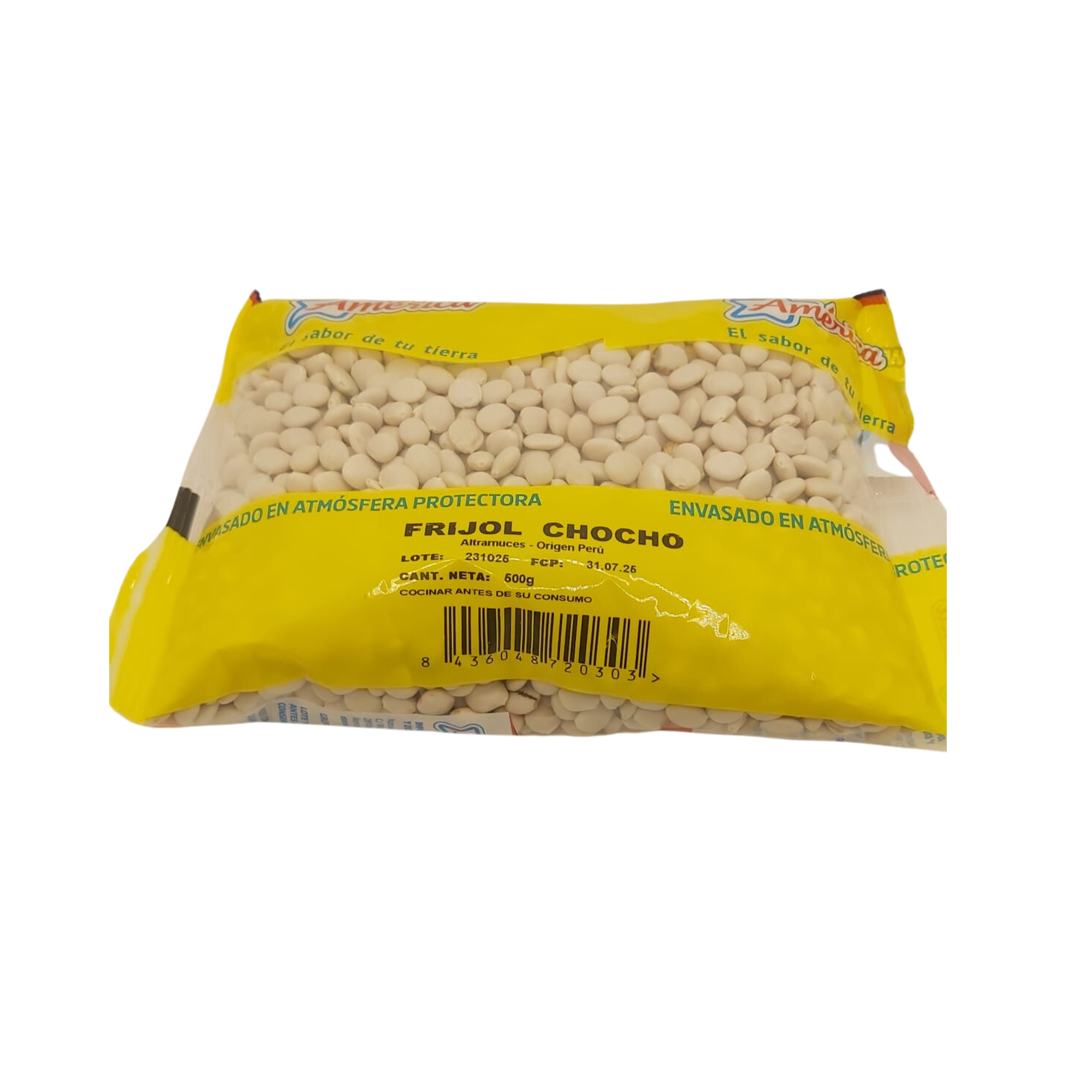 2 PAQUETE AMERICA FRIJOL CHOCHO 500G ALTRAMUCES SECOS SIN GLUTEN.PERU