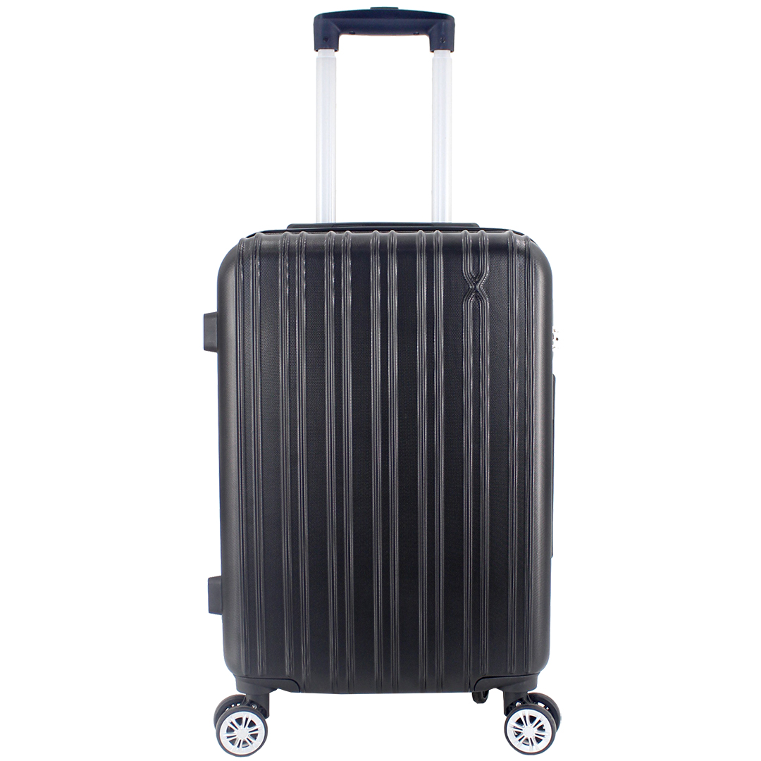 Maleta Avión Equipaje de Mano Viaje Cabina Trolley ABS Rígida 4 Ruedas Maleta de cabina rigida con asa telescopica 55x35x20CM