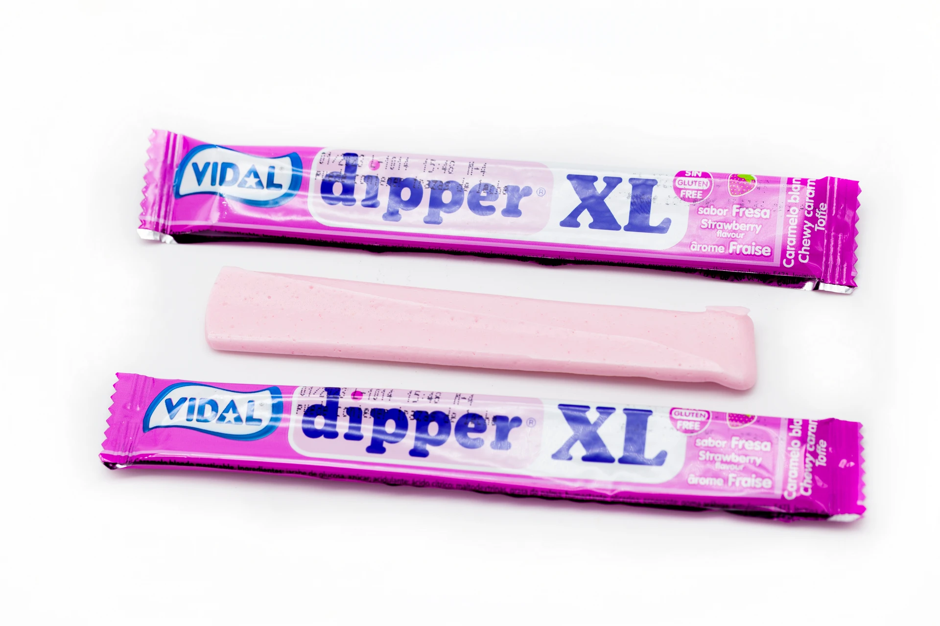 Vidal DIPPER XL - Caramelos Masticables Sabor Fresa (100 Uds)