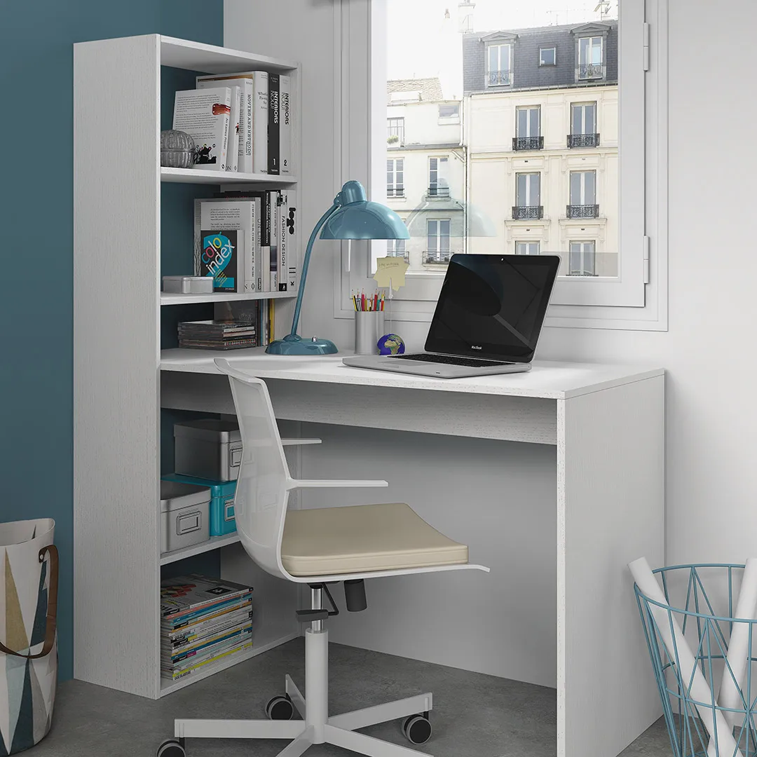 Tavolo da scrivania con ripiano 144X120X53 CM bianco ARTIK