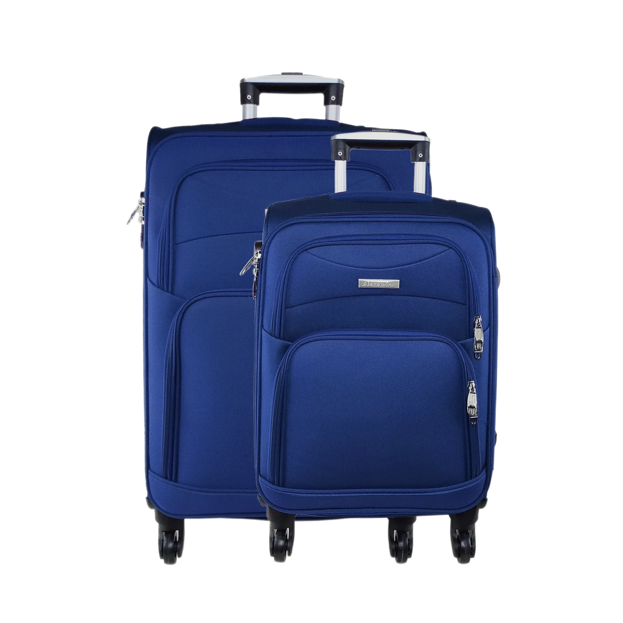 Maleta de Lona con 4 ruedas 360° y Código de Seguridad. ¡Equipaje ideal para Viajes en cortos y largos en avión! Color AZUL OSCURO