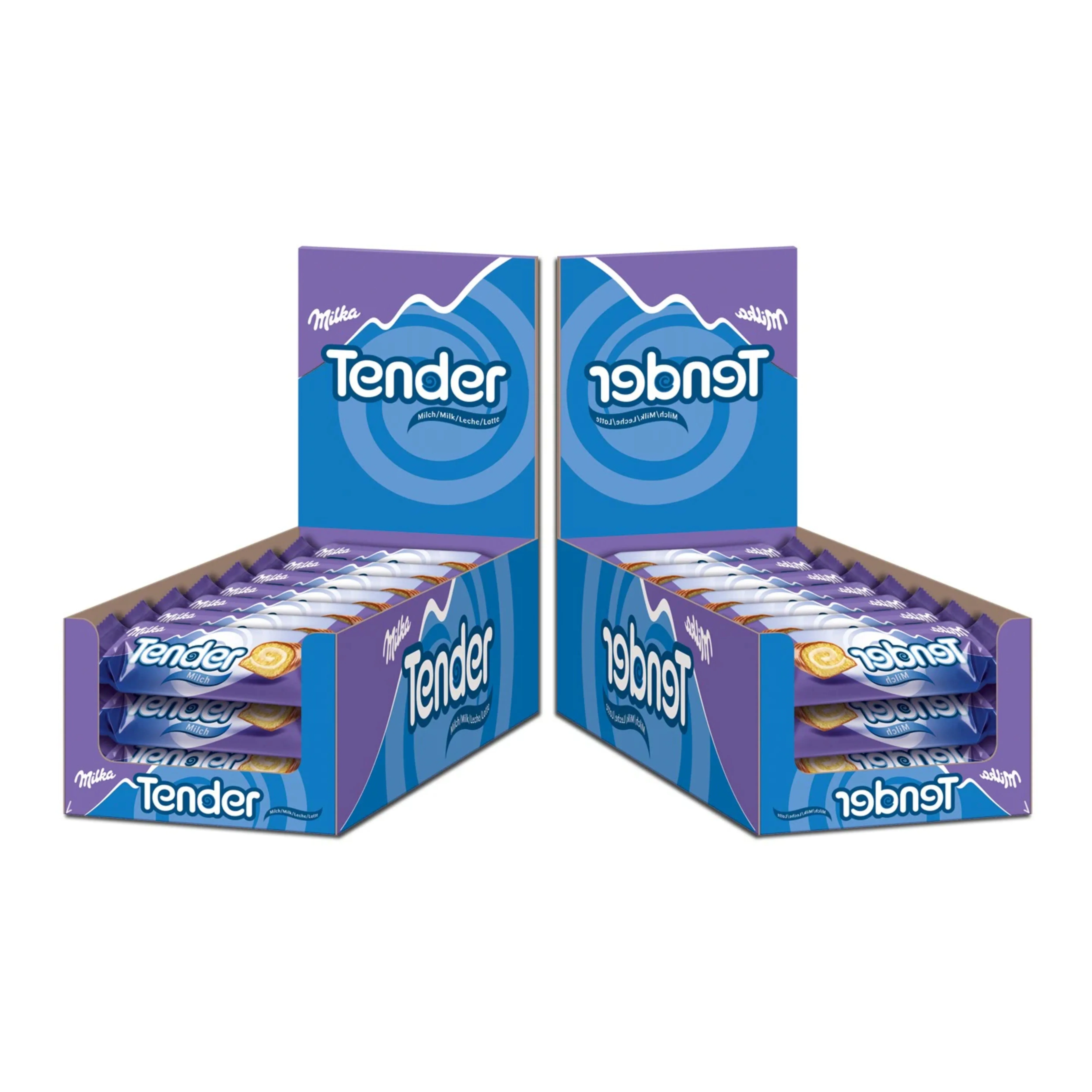 MILKA TENDER MILCH/MILK/LECHE  CAJA DE BARRITAS DE  21 UNIDADES 37G, DE ESPANA