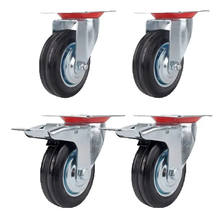 Wagtail - Ruedas Giratorias 100mm Resistentes para Muebles y Palets: Fácil Montaje & Movilidad Suave