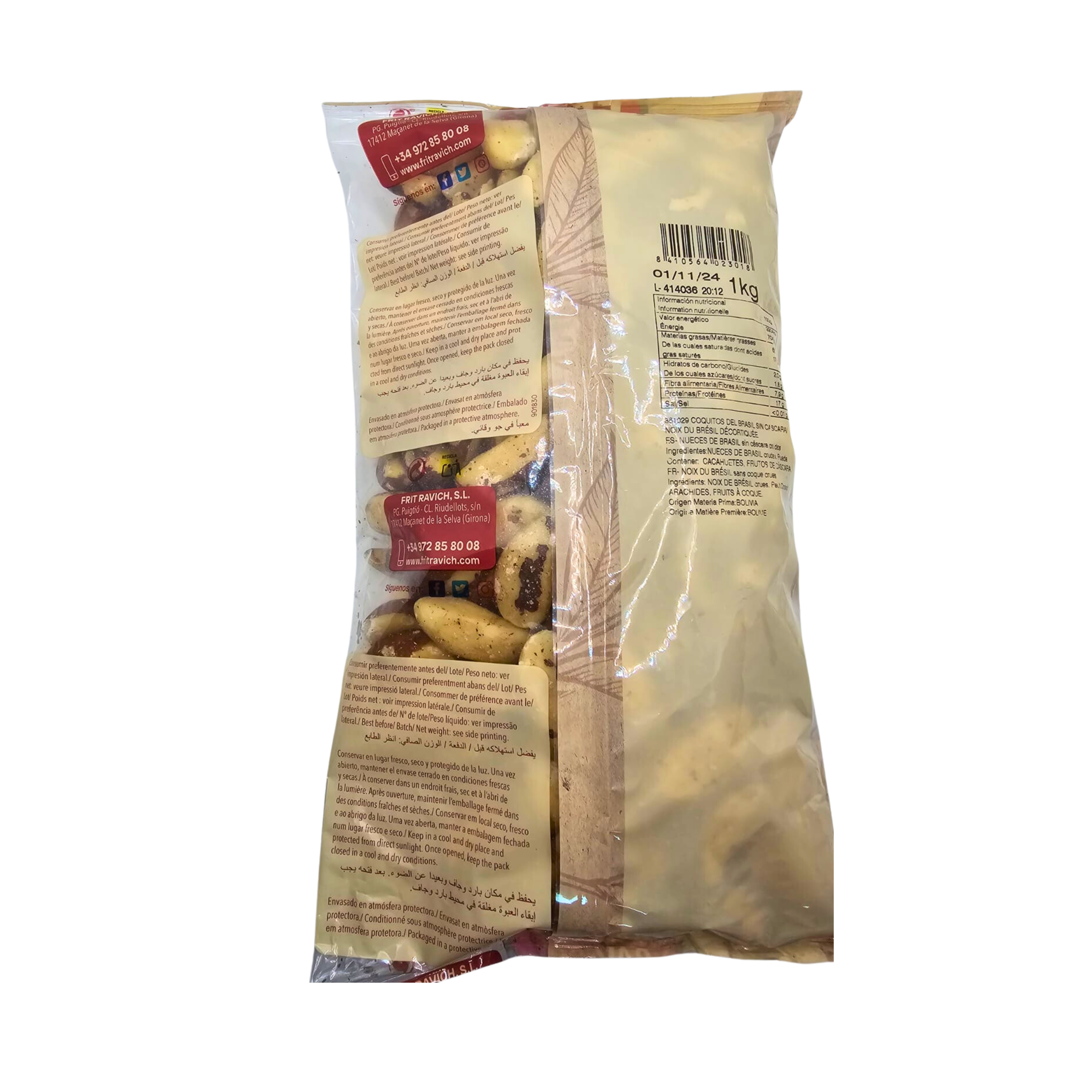 Nueces del Brasil Sin Cáscara 1kg - Fuente de Grasas Saludables