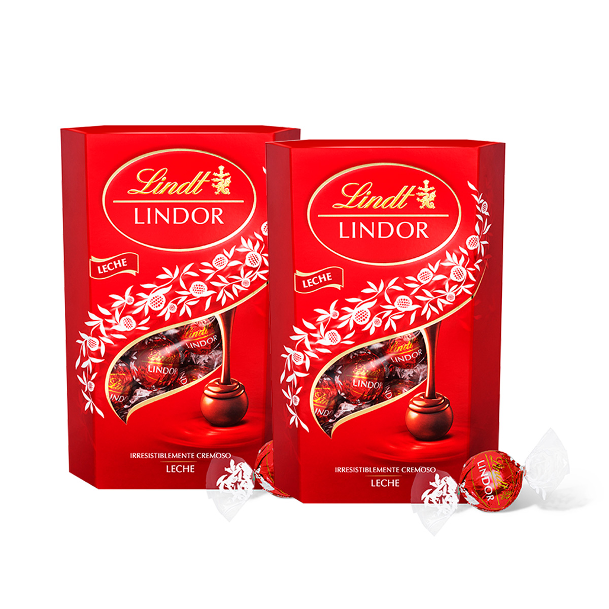 Bombones Lindor Cornet Chocolate con Leche - 337g | Cremosos Bombones de Chocolate con Leche con un Relleno Sedoso - Pack de 2 Unidades
