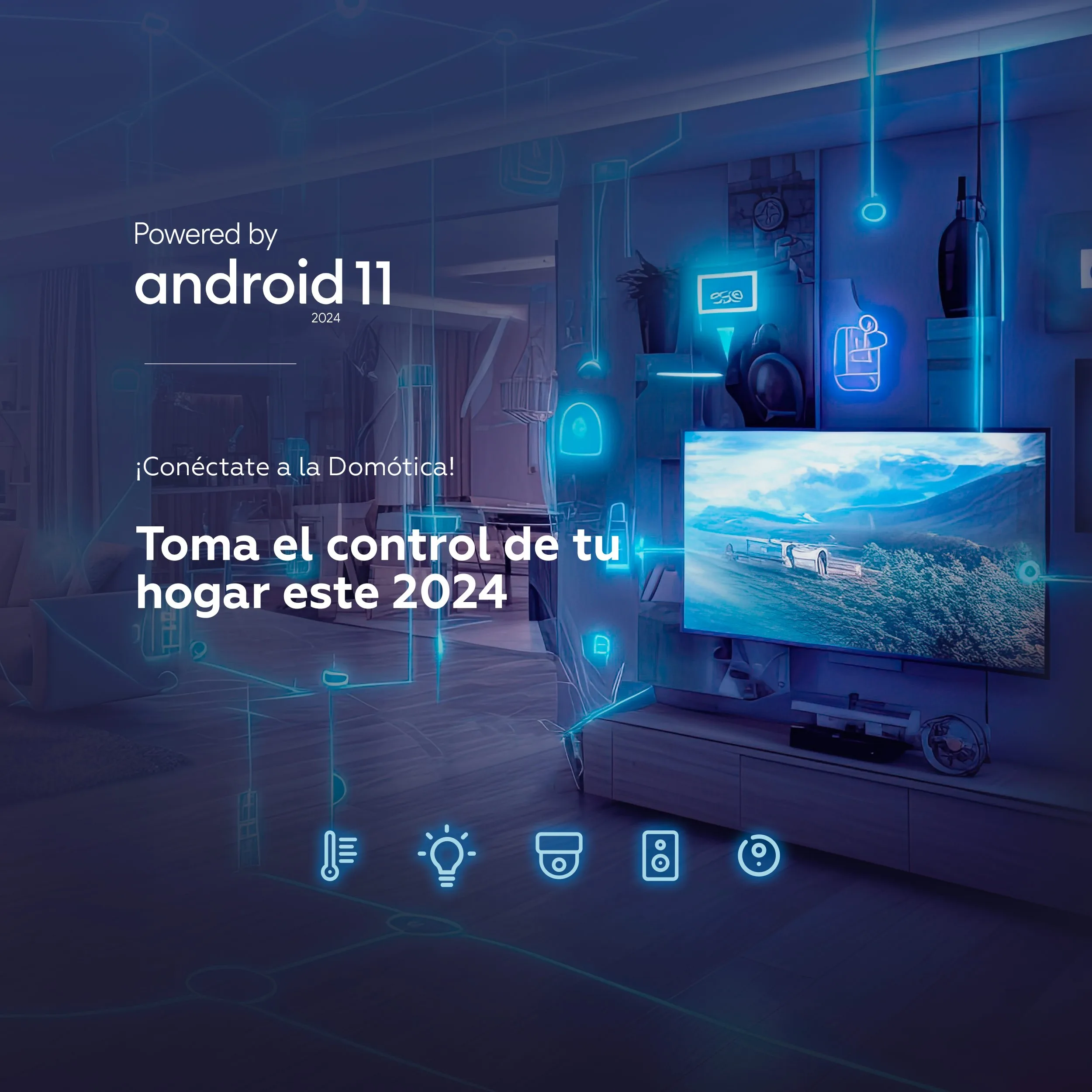 Smart TV 24 polegadas HD Olá Google Assistente Oficial com controlo por voz. TV Android 11 - TD Systems K24DLC19GLE