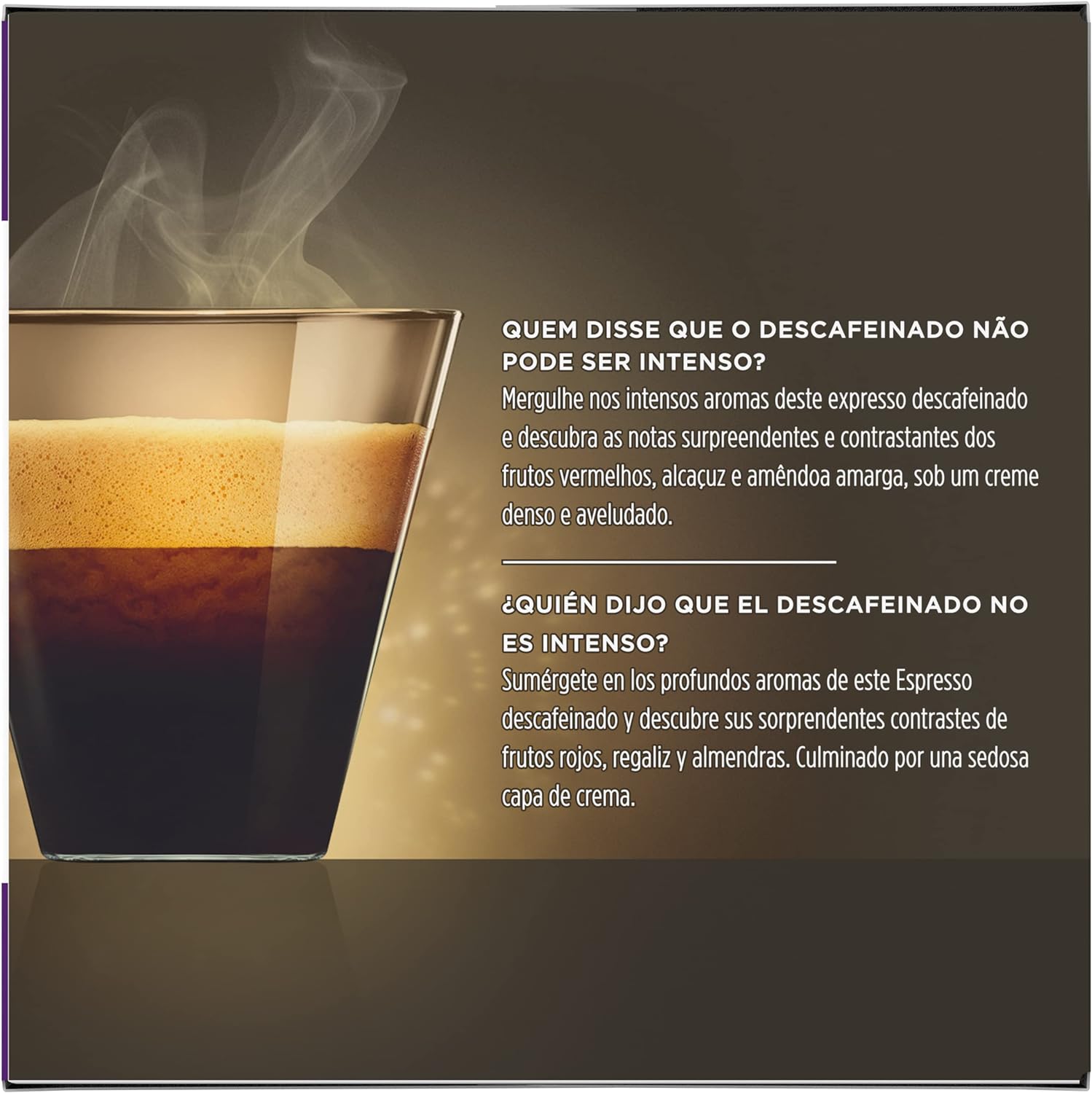 NESCAFÉ Dolce Gusto Espresso Intenso Descafeinado - x3 pack de 16 cápsulas - Total: 48 cápsulas