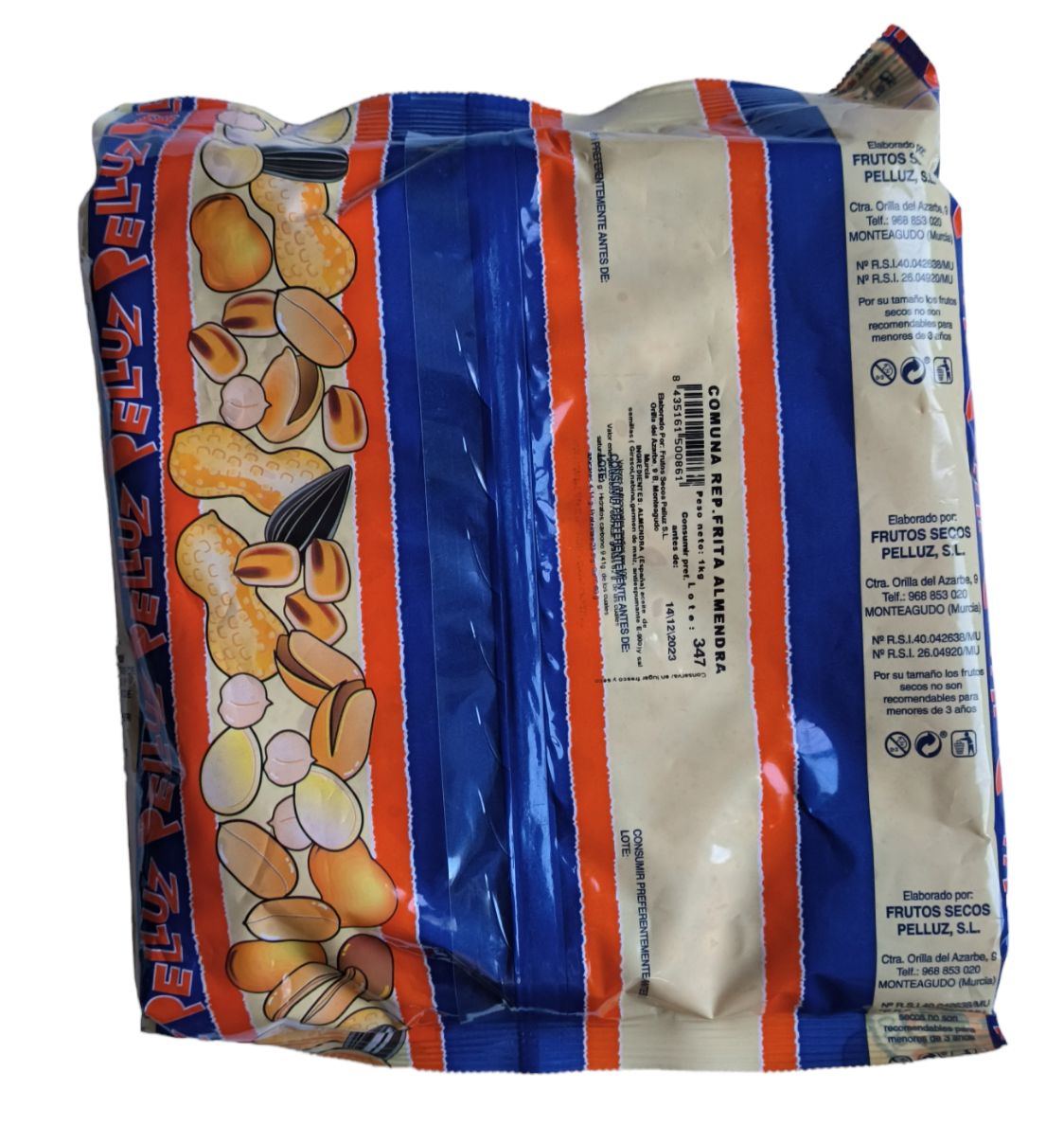 Almendra Frita Salada 1 Kg - España - Pelluz - almendra frita con sal