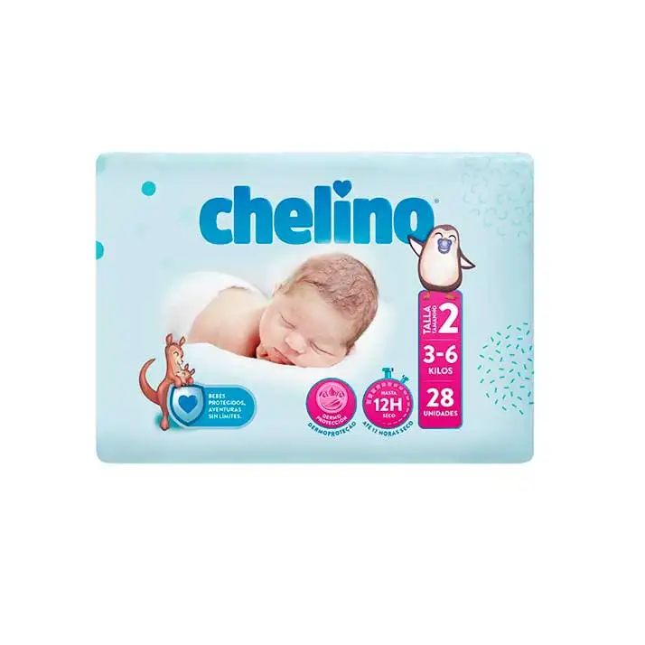 Chelino F&L Pañal  Recien Nacido Talla 2  3-6 Kg  28 U
