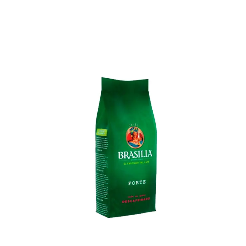 Brasilia - Forte Café de Grano Descafeinado Tostado 100% Natural  Bolsa 500g