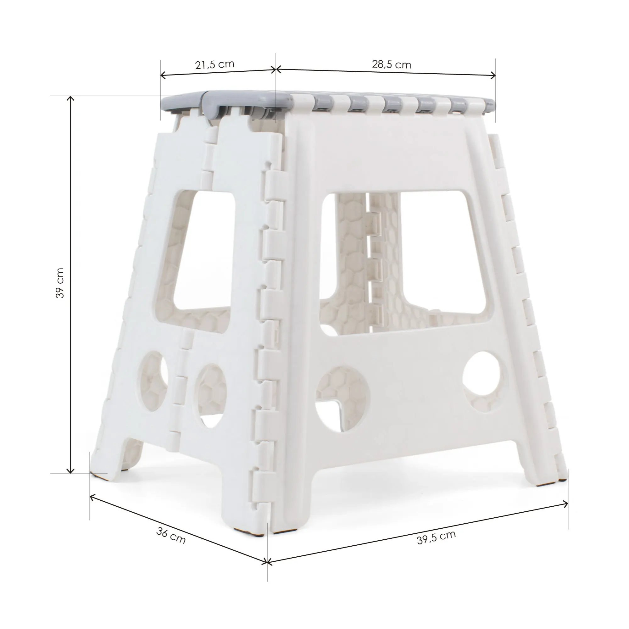 The Secret Home-sgabello pieghevole multiuso-scala antiscivolo per cucina o bagno-poggiapiedi per bambini-altezza 39 cm x lunghezza 39,5 cm x larghezza 36 cm (6 colori)