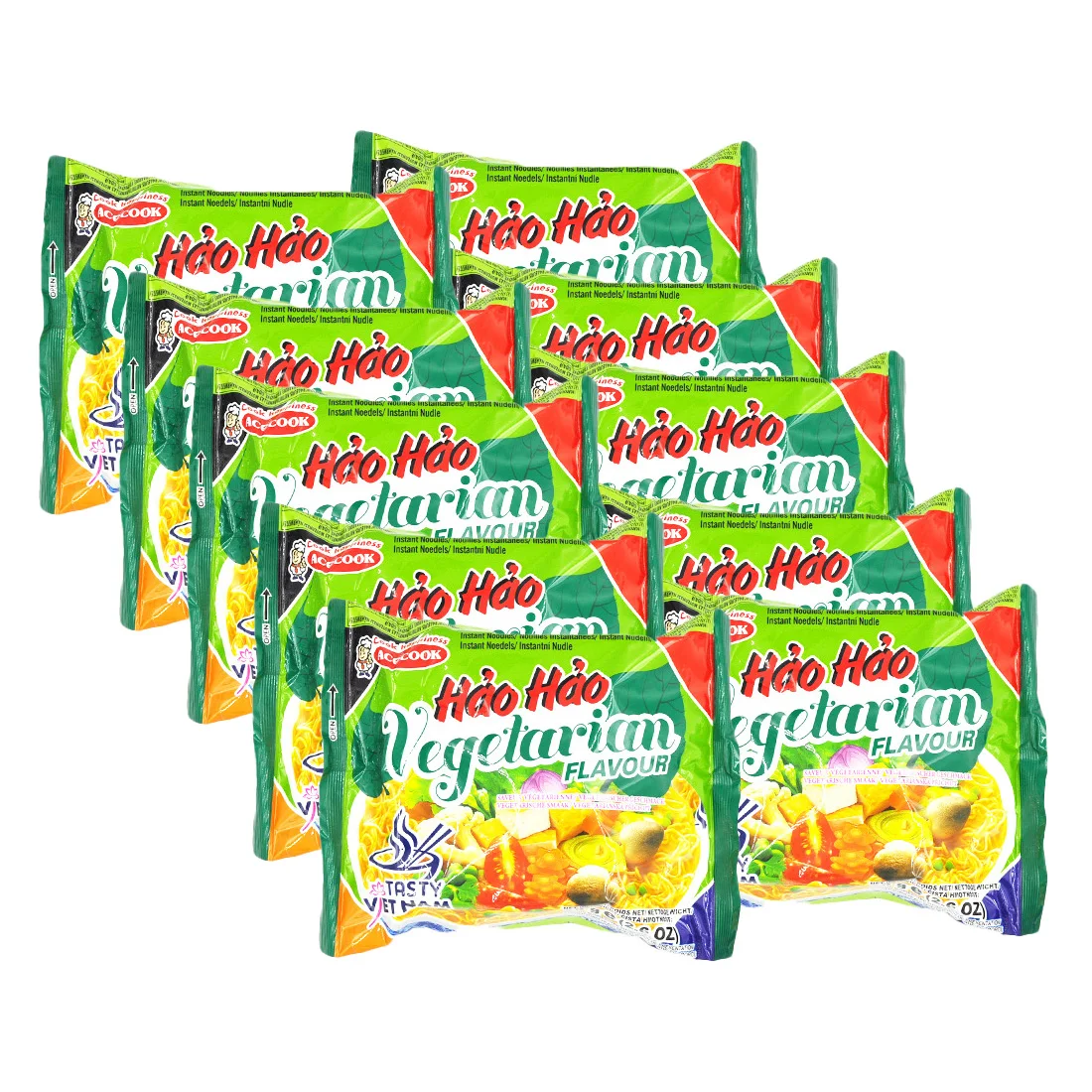 (ACECOOK) FIDEOS INSTANTÁNEOS HAO HAO CON SABOR A VERDURAS 75G