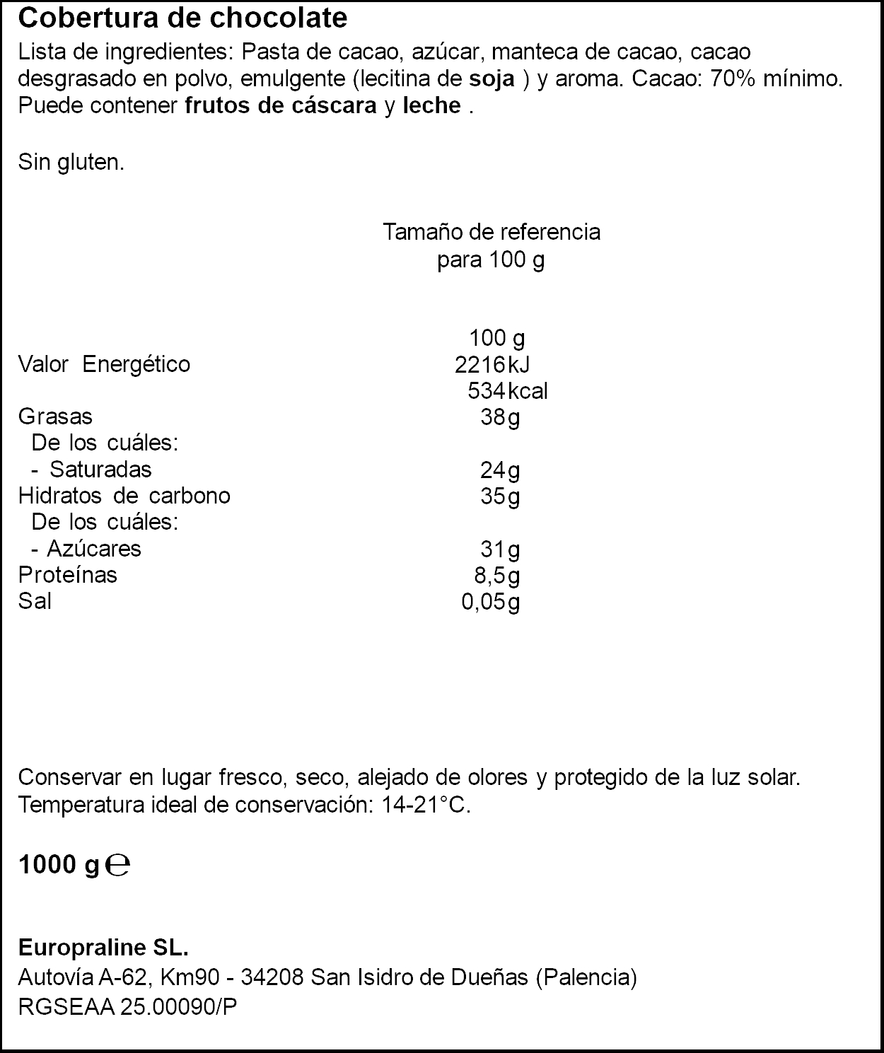 Coberturas de Chocolate Trapa - Bolsa Kilo - 70% Negro - Extra Leche - Chocolate Blanco - Sin Azucar - 52% Negro - Especial Reposteria - Gotas de Chocolate