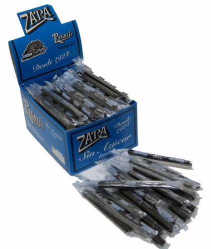 Regaliz Zara Natural - 100 Barritas - Regaliz Zara Fire Negra