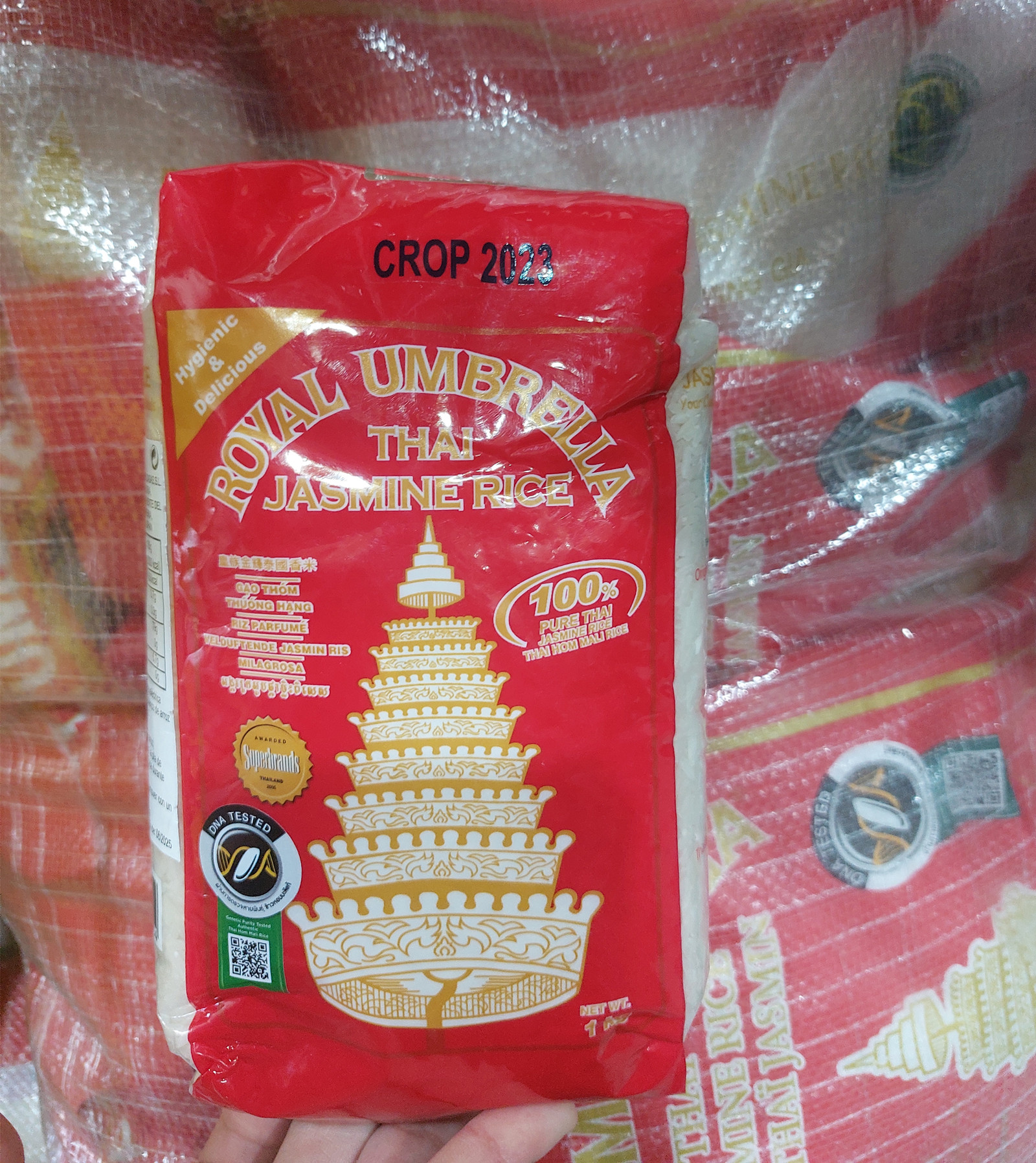 Arroz Jasmine  Auténtico Thai  marca Royal Umbrella  paquete de 1 Kg