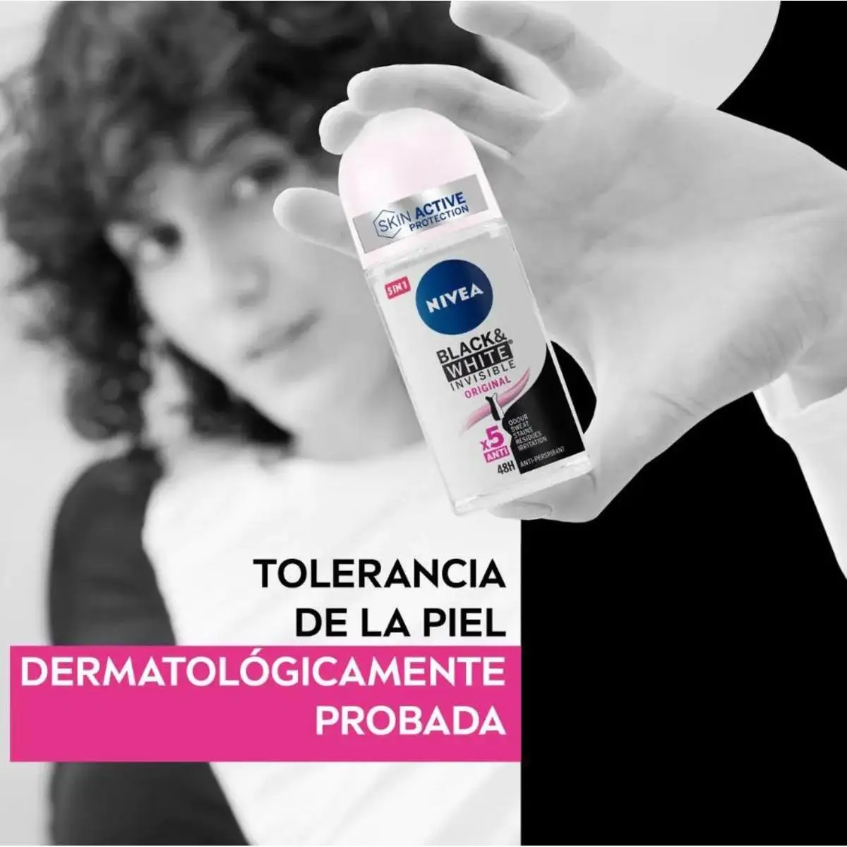 NIVEA Savings Pack - Black & White Invisible Original Roll on Desodorizante para mulher 50ml x 6 unidades.