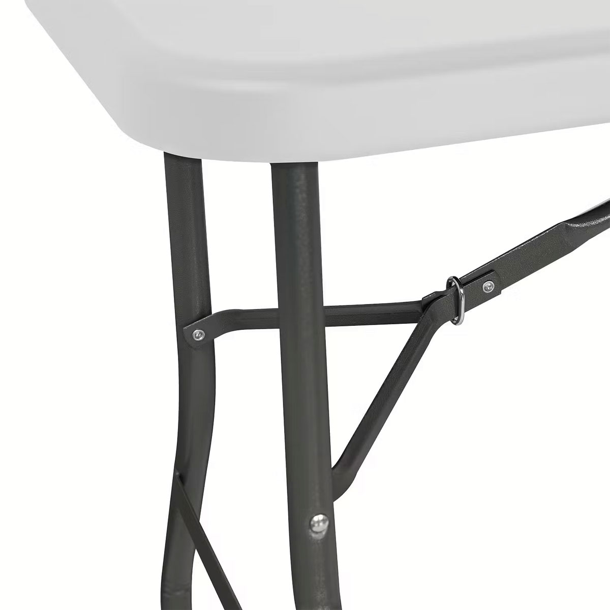 Mesa Dobrável Resina Reforçada-Casa Nyana Portátil e Segura 180x74x74 cm/180x70x74 cm/150x70x74 cm Ideal para Acampar, jardim e eventos Estrutura de aço e pés antiderrapantes impermeáveis e carga até 150kg Espaço para 2-8 pessoas