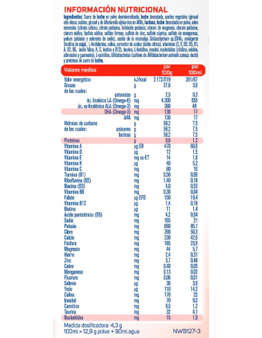 NESTLÉ NIDINA PREMIUM 1 LECHE EN POLVO 800 GR 0M