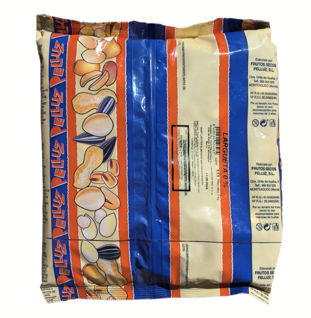 Almendra Tostada sin sal 1Kg ESPAÑA - almendra tostada con piel sin sal - pelluz