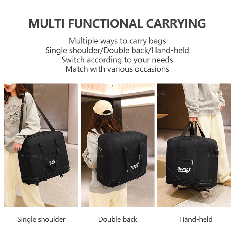 Mochila de viaje, cinco ruedas giratorias de 360 grados, mochila de doble hombro, con ruedas y se puede arrastrar. Tamaños: 32 INCHES, 36 INCHES, 40 INCHES.