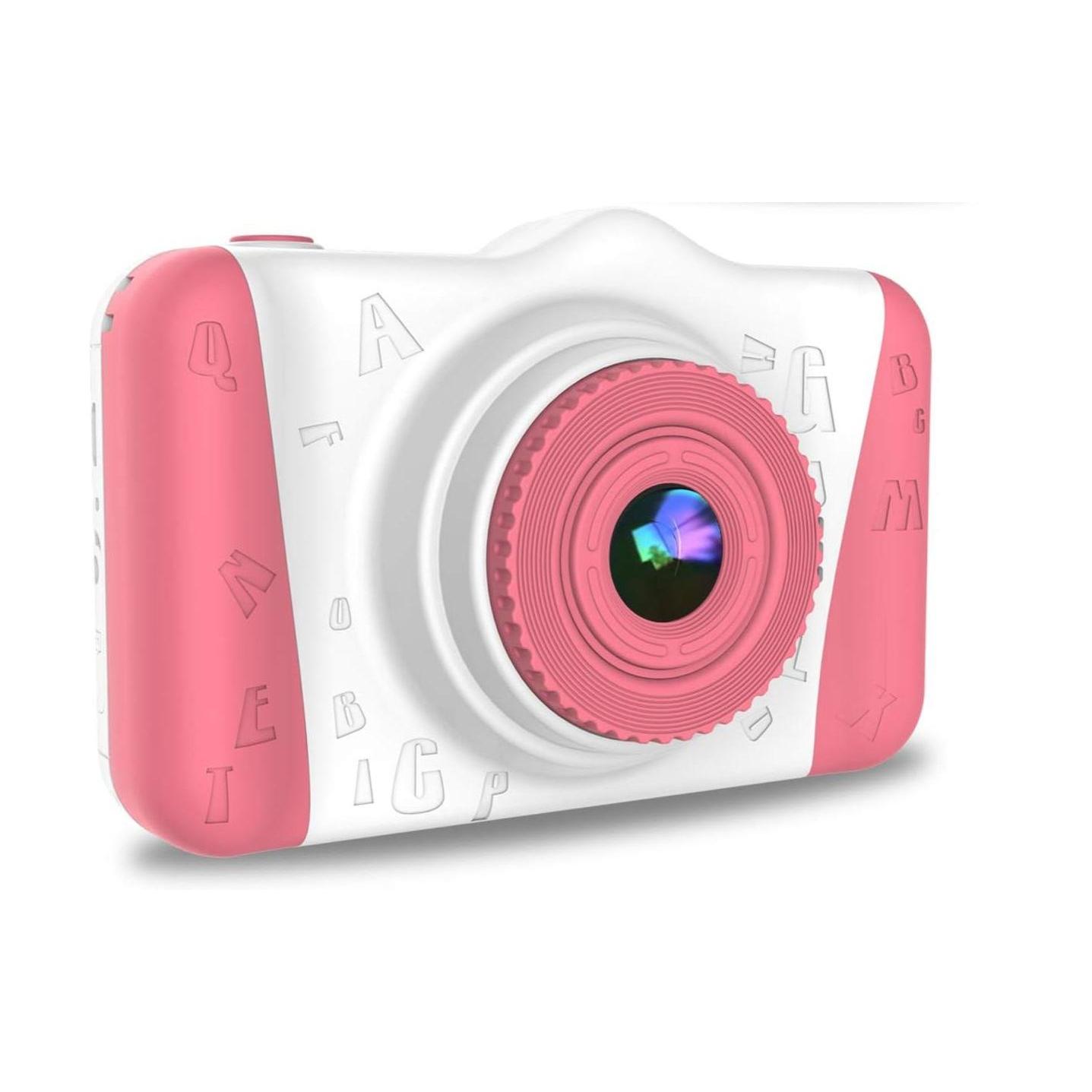 Cámara para Niños WOWGO X8, 3.5'' Digital Selfie Infantil, 12MP, 1080P HD, Lente Dual, 32 GB Tarjeta TF, Regalo Niños, Rosa, ENVIO 24H