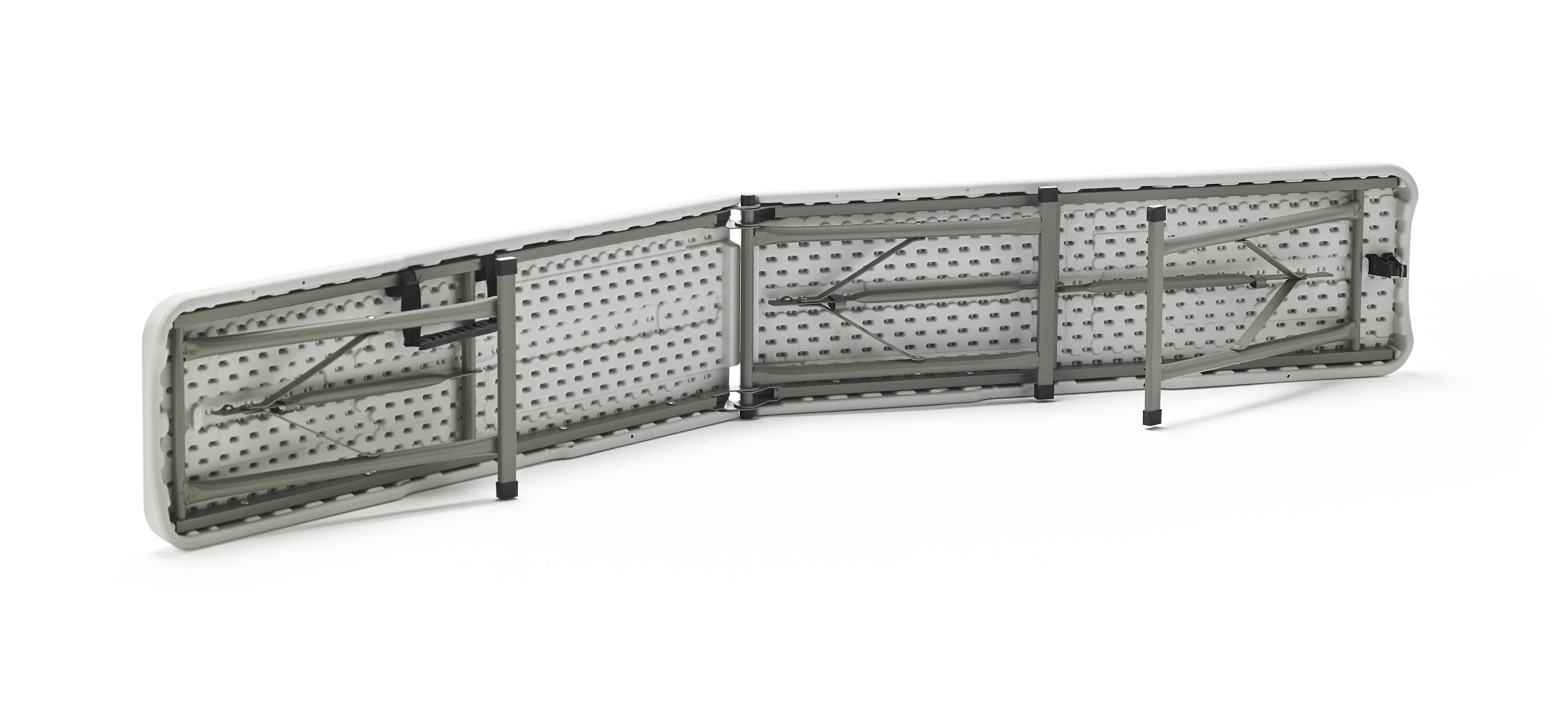 KG KITGARDEN - Banco Plegable Portátil Multifuncional, 180x28x43cm, Blanco