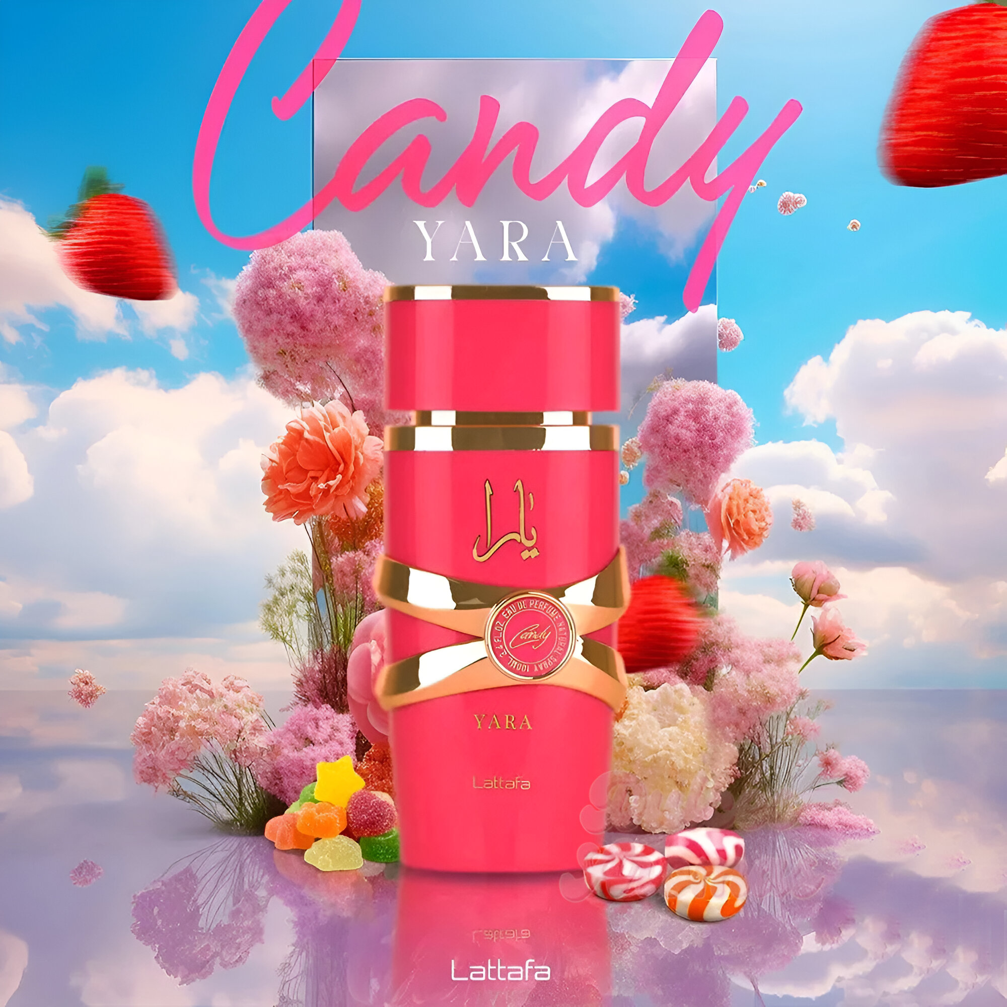 Yara Candy de Lattafa Perfume arabe Mujer Divertido Goloso Dulce con Sello Lattafa Dubái - 100ml