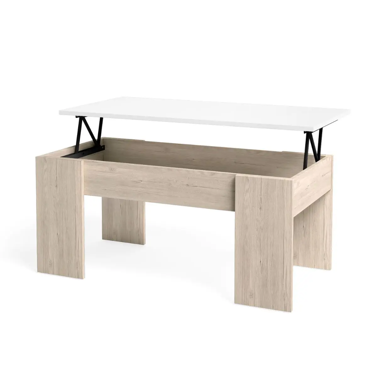 Tavolino basso dal design moderno con vano portaoggetti-45x100x50 cm