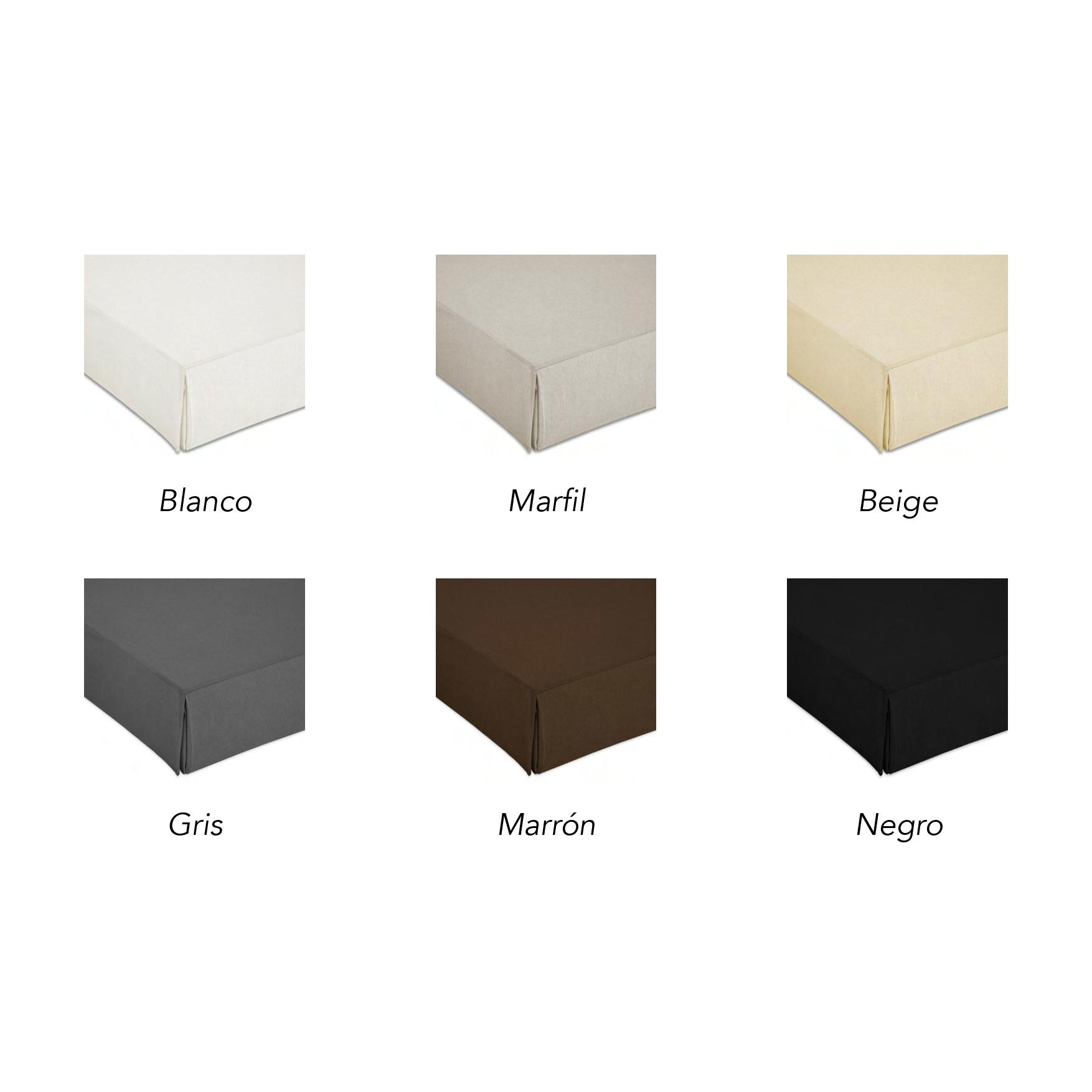 VALENTIA HOME Cubre Canapé Liso Valentia Home | Cama 80-200 | Varios Colores | Protector Colchón