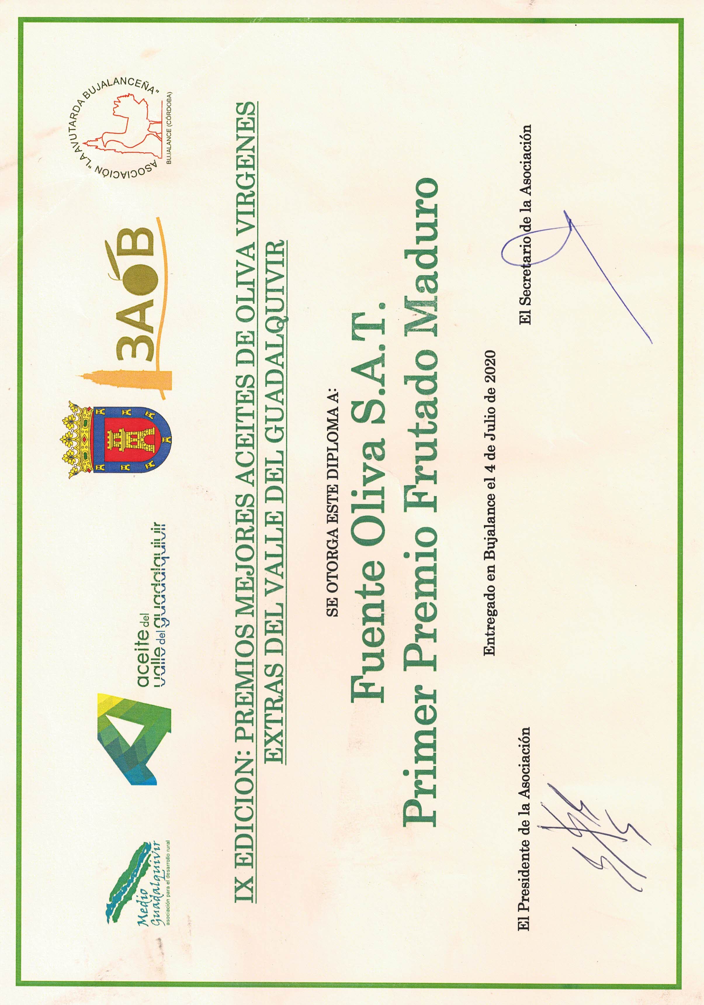 Fuenteoliva Aceite de Oliva Virgen Extra 5 Litros Nueva Campaña 2024-2025