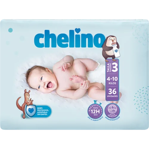 Chelino Love Pañal Talla 3 4-10Kg 36 Unidades