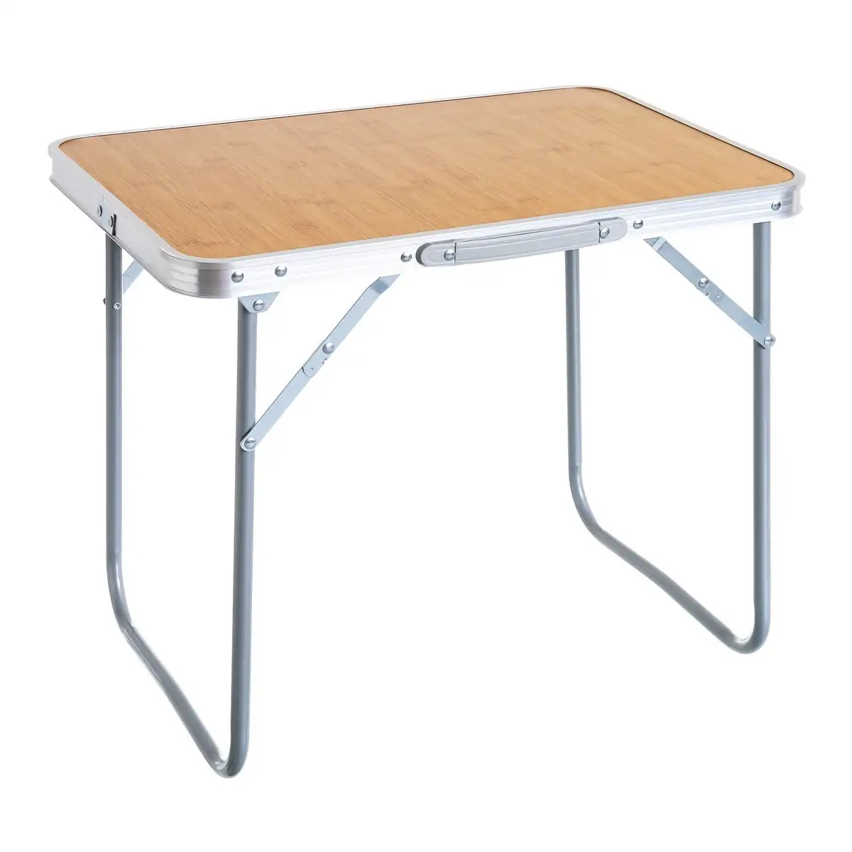 Mesa de campismo dobrável, mesa de praia em aço e MDF 60x50x40cm Lola Home