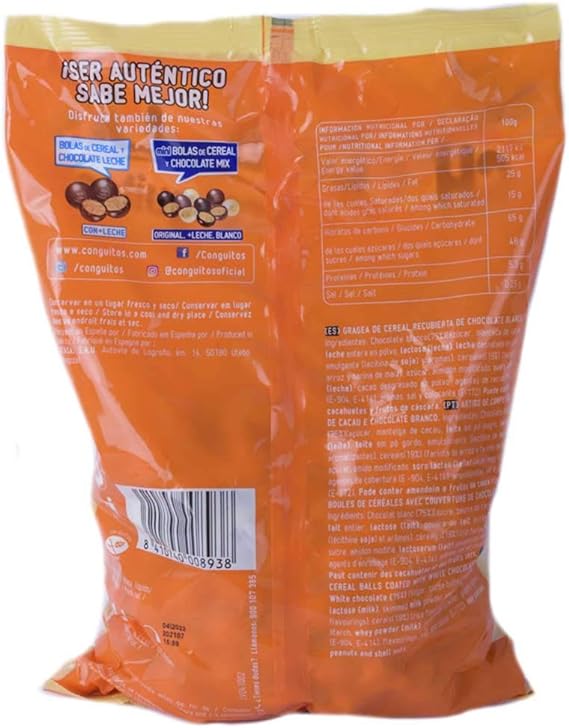 Chocobolas Blancas La Casa con Cereal 1kg Sin Gluten