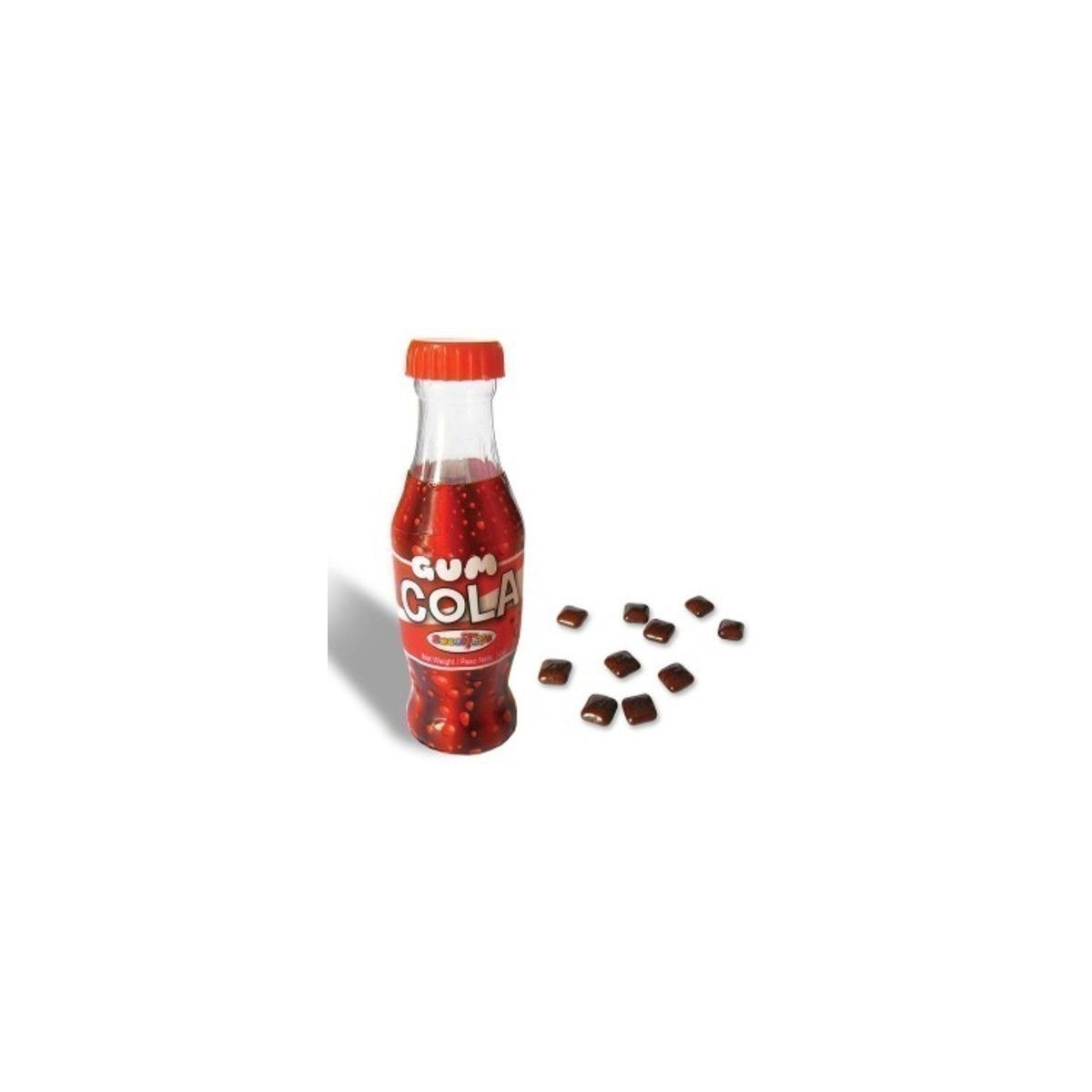 BOTELLITAS DE COLA CON CARAMELOS DE MASCAR ESTUCHE DE 24 UNDS SWEET TOYS SIN GLUTEN