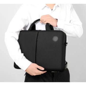 Valigia da mano Prowalk nera per laptop da 15,6 pollici o borsa per computer o tablet fino a 39,62 cm per uomo o donna per l'uso quotidiano per documenti e accessori da ufficio, una borsa elegante e casual per PC da gioco