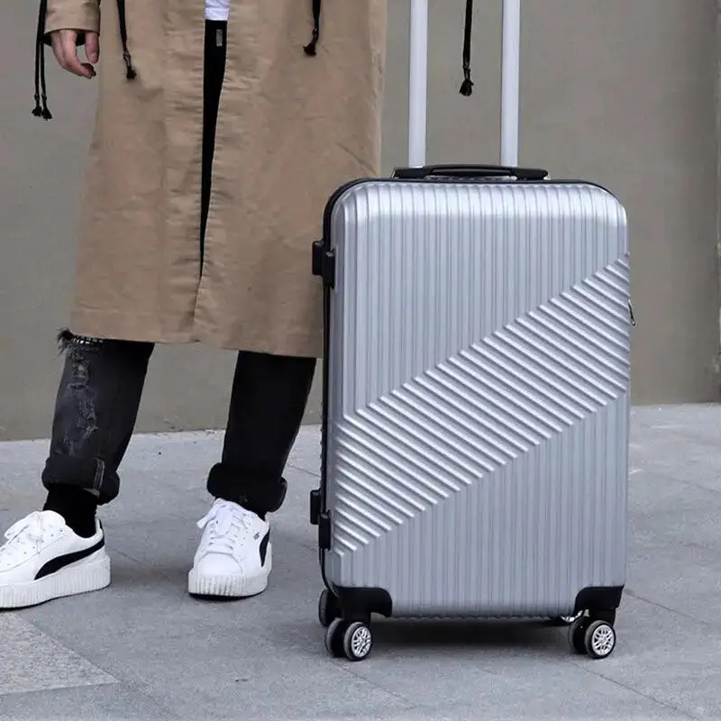 Mala de avião de 20 polegadas, bagagem de mão com tábua, mala com rodas amovíveis para embarque, caixa de viagem com senha, material ABS,