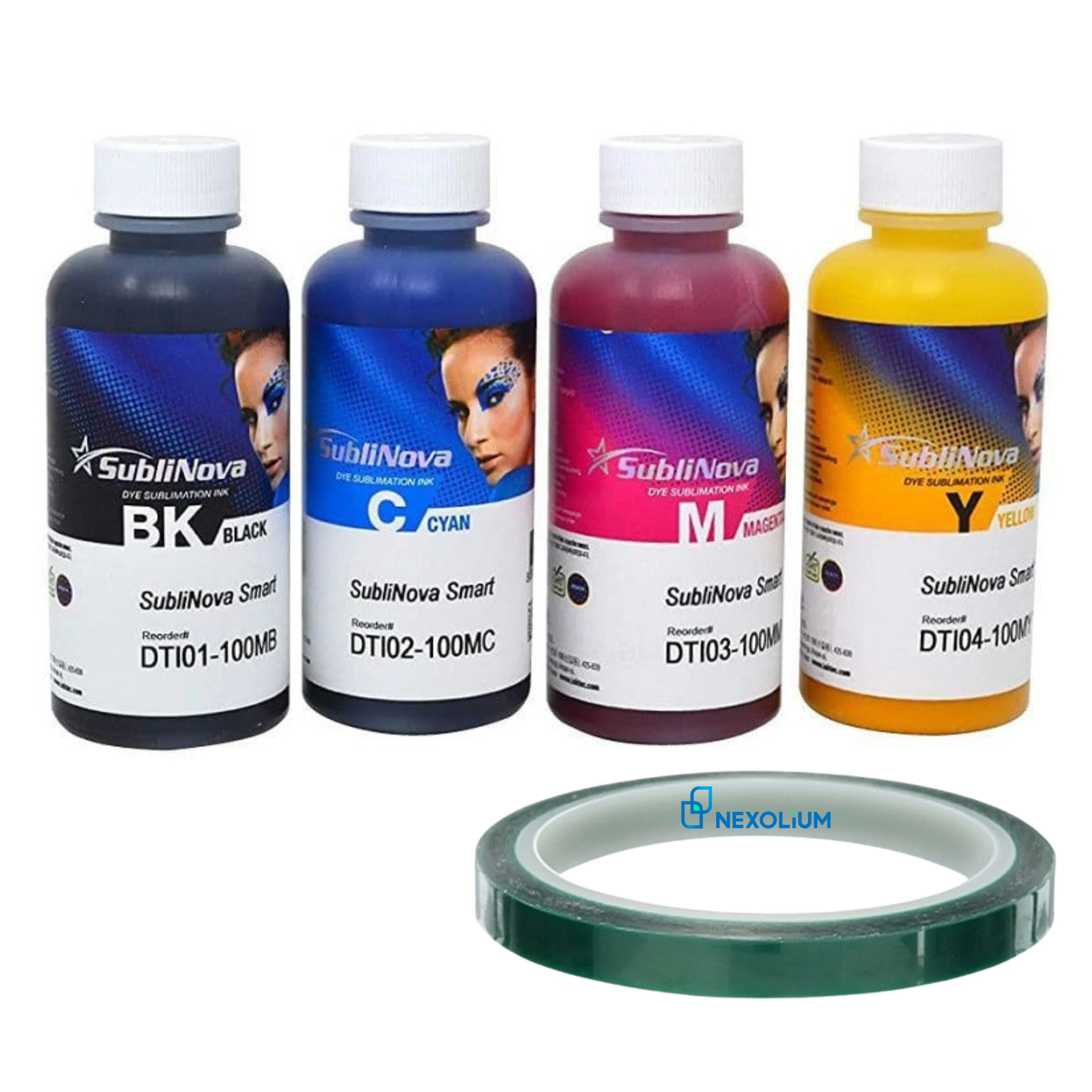 Tinta de sublimación Sublinova Smart de InkTec - Pack de tintas de sublimación y cinta térmica de regalo