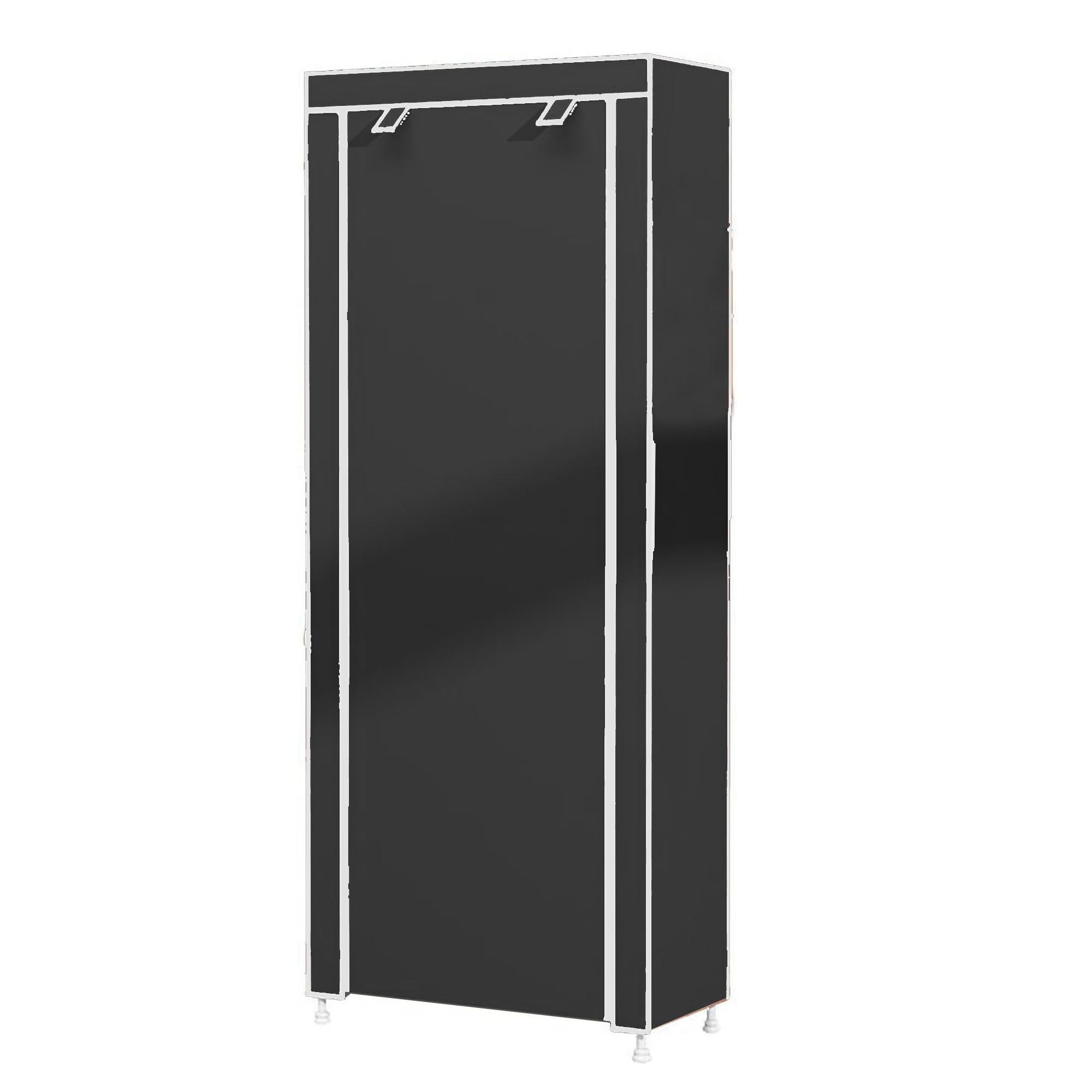 Sapateira tecido Nyana Home portas com zíper 160x60x30cm capacidade 27 pares organização simples de sapatos e sapatos fácil limpeza instalação simples
