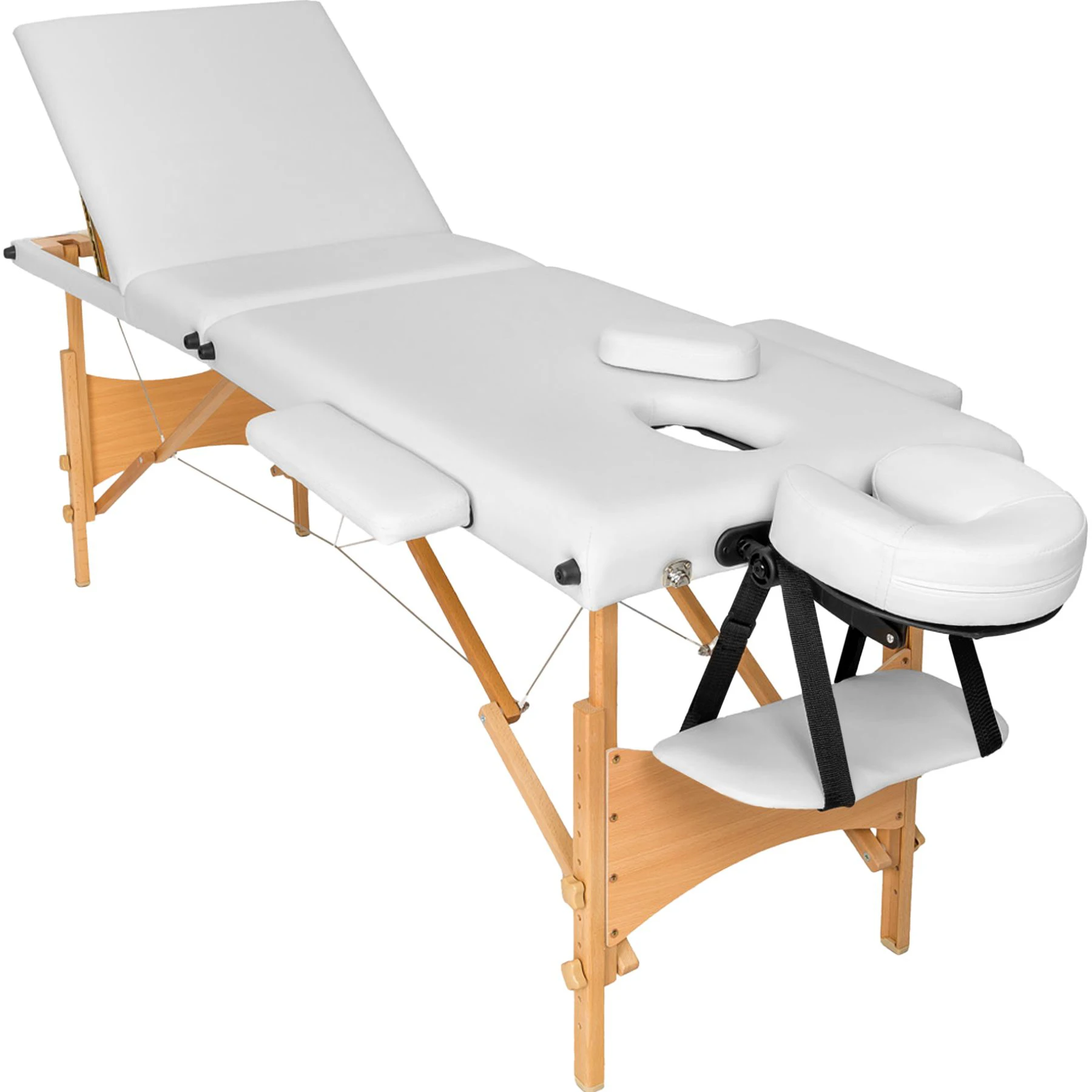 Barella per massaggio Danyel a 3 zone Tectake con borsa imbottita + inclusa con maniglia per il trasporto, larghezza 61 cm, rivestimento in vinile resistente all'olio e all'acqua, comodo bracciolo per una postura comoda e rilassata