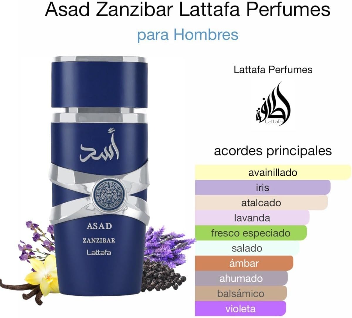 Asad Zanzibar Perfume Arabe Fresco Tropical 100ml De Larga Duración Para Hombre