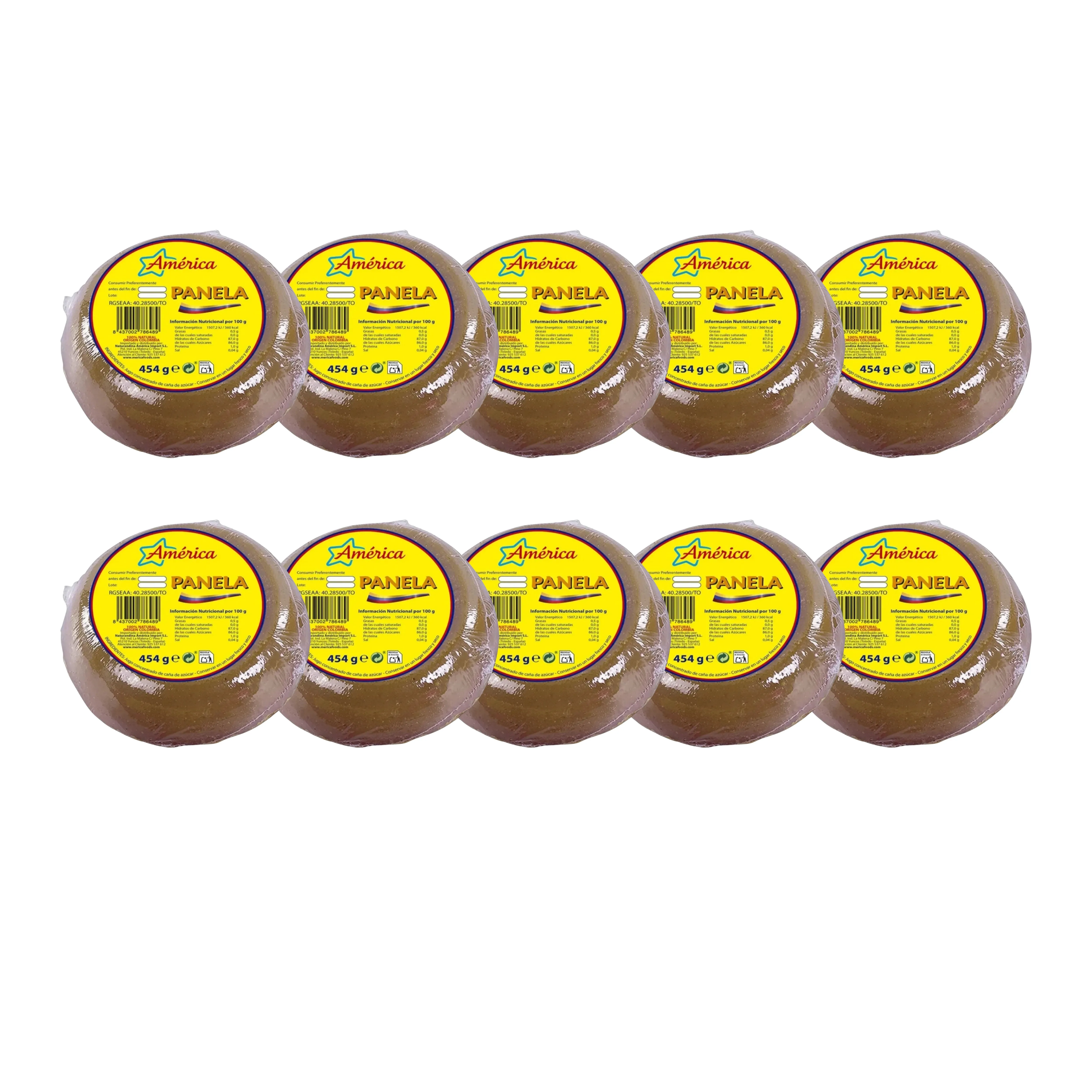 PANELA NATURAL    DE 454 GRM AMERICA. CANE SUGAR. NATURAL 100%