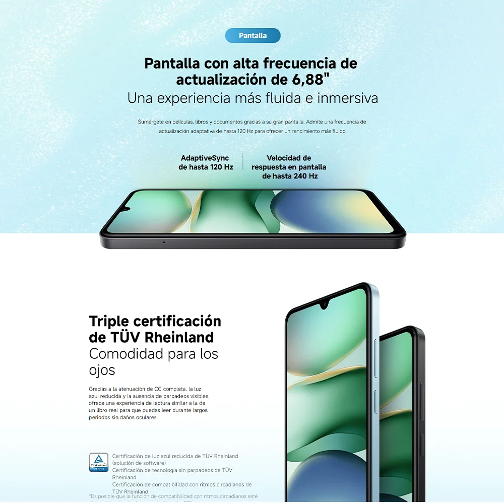 【Marca +】Versión global Redmi A5 Unisoc T7250 Procesador Cámara principal de 32 MP Pantalla grande de 6,88" Admite carga rápida de 15 W