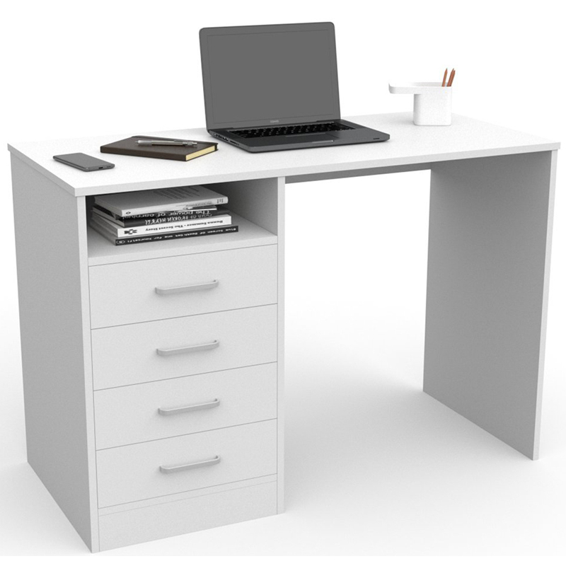 Dormidan - Escritorio con 4 cajones, mesa de oficina, despacho ordenador