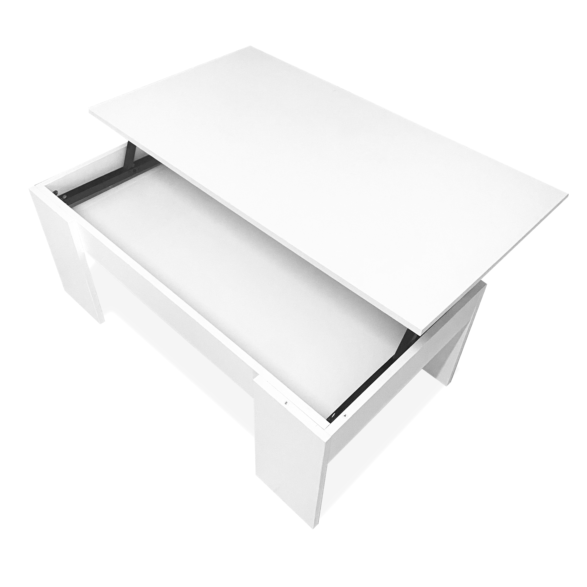 Mesa de Centro Elevable 90x50x36 cm Nyana Home  Mesa Multifuncional con Almacenaje Oculto  Tablero Elevable para Comer, Leer o Trabajar  Melamina Resistente y Fácil de Limpiar  Diseño Moderno y Estable