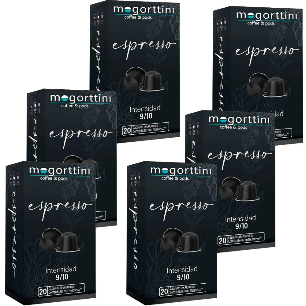 120 cápsulas Mogorttini Espresso Compatível com Nespresso.