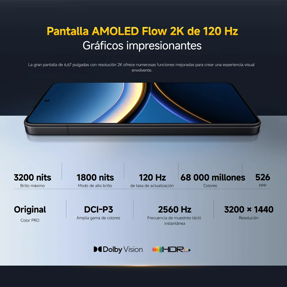 【Marca +】 Versão global POCO F7 Pro 5G Snapdragon 8 Gen 3 50MP câmera principal 6,67 "WQHD + Fluxo AMOLED DotDisplay 90W HyperCharge