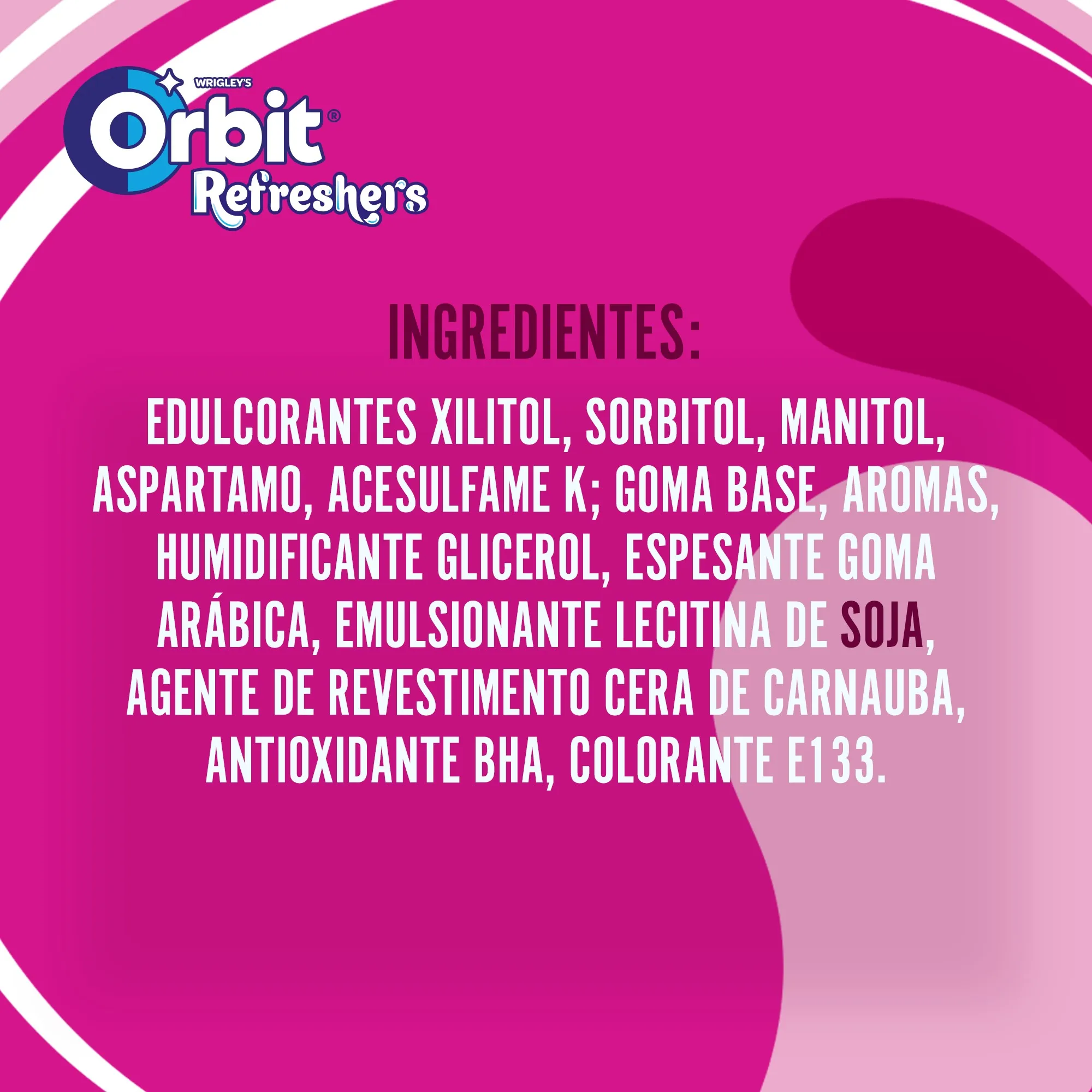 Orbit Refreshers, Chicles Sin Azúcar Bubblemint en Formato Gragea, 6 Botes x 30 Unidades